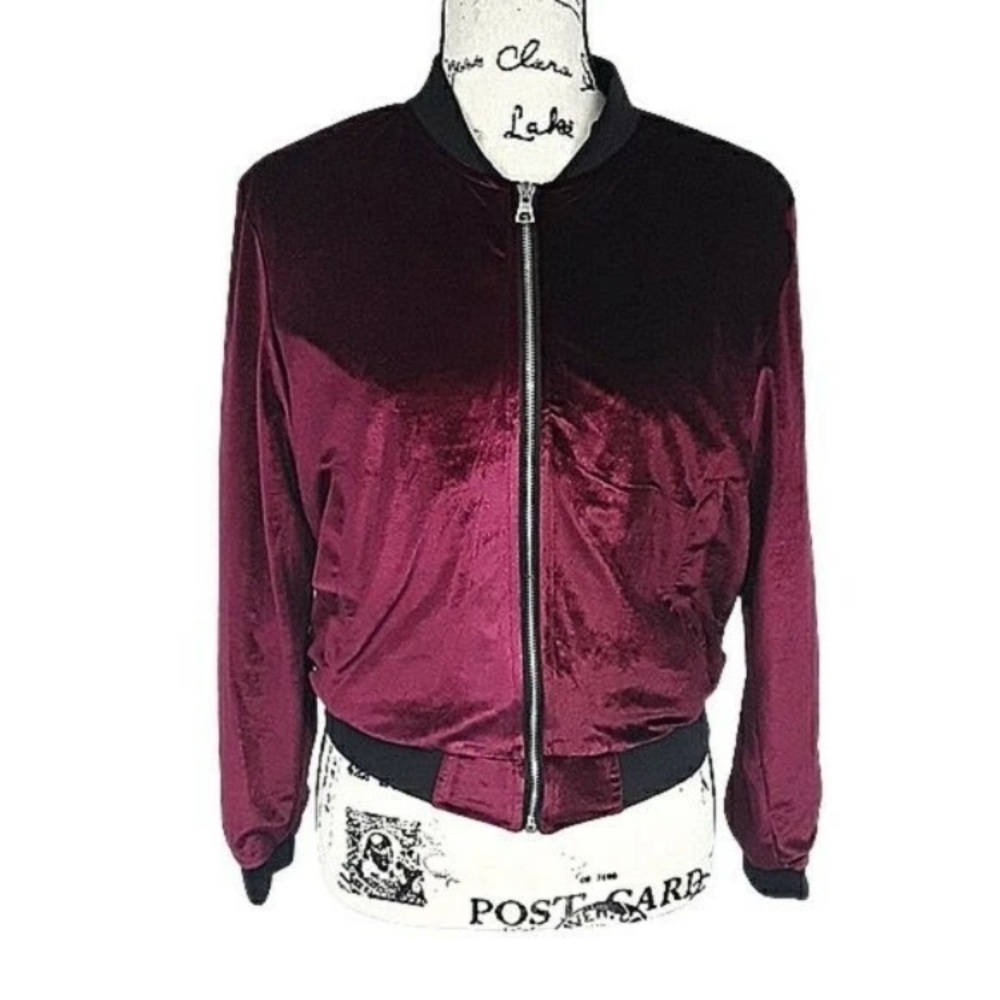 Adam Levine Collection Deep Red Velvet Jacket